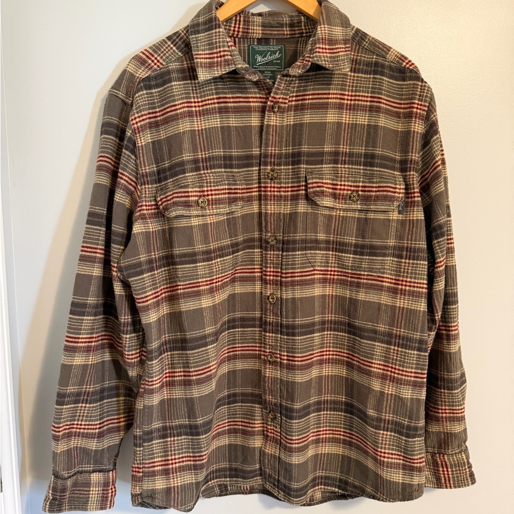 Woolrich Flannel Vintage W/ Locker Loop and Reinforced Sleeves